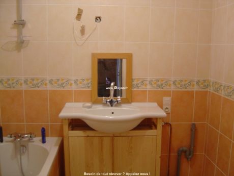 pose du meuble vasque