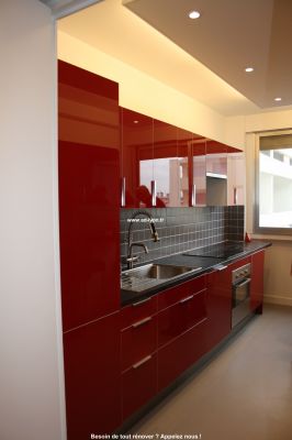 installation de la cuisine partie gauche