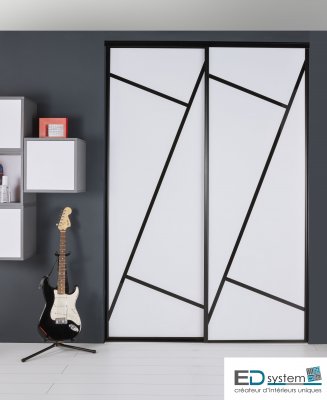 Porte De Placard Coulissant 614 porte de placard coulissante puzzle 2 vantaux Porte De Placard Coulissant 614 porte de placard coulissante puzzle 2 vantaux