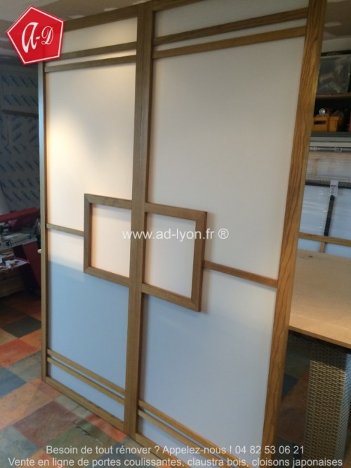 installation d'une porte coulissante dans cloison