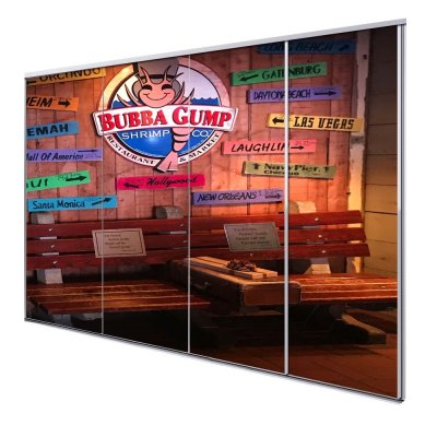Cloison amovible personnalisable 4 vantaux