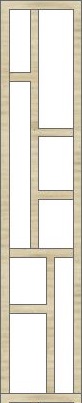 Claustra bois en chêne 31x70 mm en 3 lames avec étagères CHARVOLIN