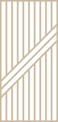 Claustra bois diagonales en 11 lames droites et 3 diagonales