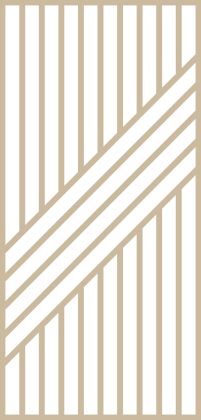 Claustra bois diagonales en 11 lames droites et 5 diagonales