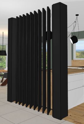 Claustra bois en chêne en 10 lames + 2 lisses H-B Dim: 31x270 mm