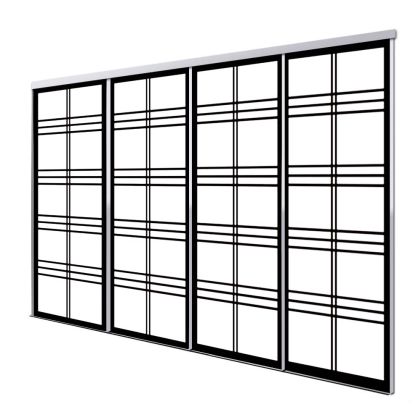 Panneau japonais seto coulissante 4 vantaux