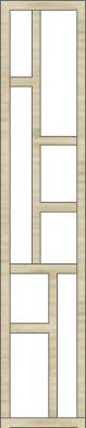 Claustra bois en chêne 31x70 mm en 3 lames avec étagères CHARVOLIN