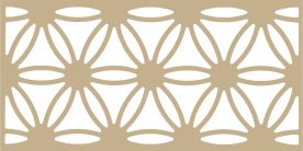 Décors muraux bois rosace