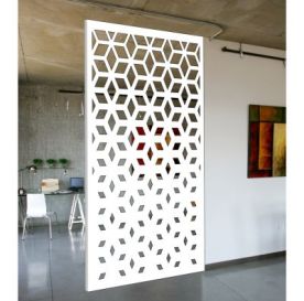 Claustra intérieur bois Hana blanc