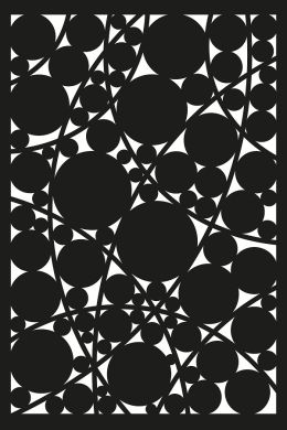 Claustra intérieur bois round noir
