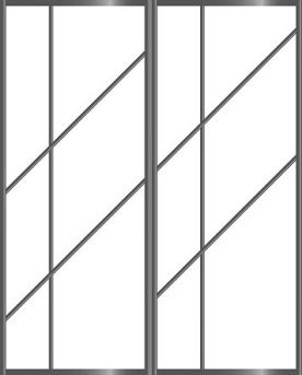 Porte coulissante Diy 2 vantaux en chêne