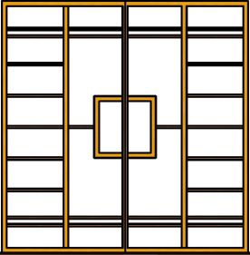 Portes coulissantes JURAMIE en 4 vantaux modele 1