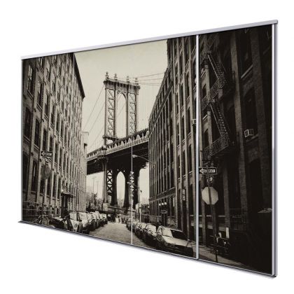Porte intérieur coulissante 4 vantaux pont brooklyn