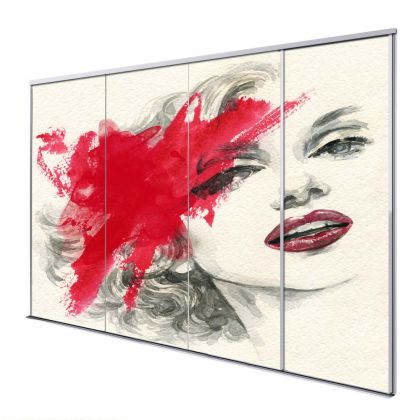 Porte intérieur coulissante 4 vantaux marylin