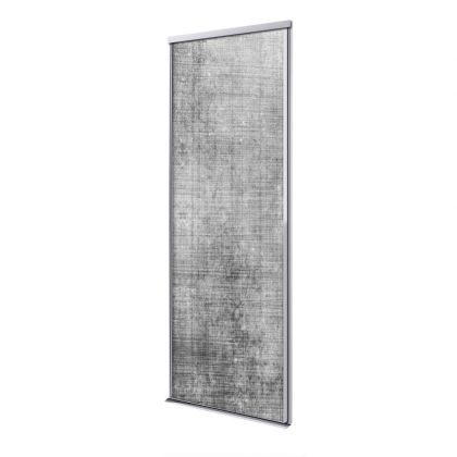 Porte coulissante 1 vantail beton gris