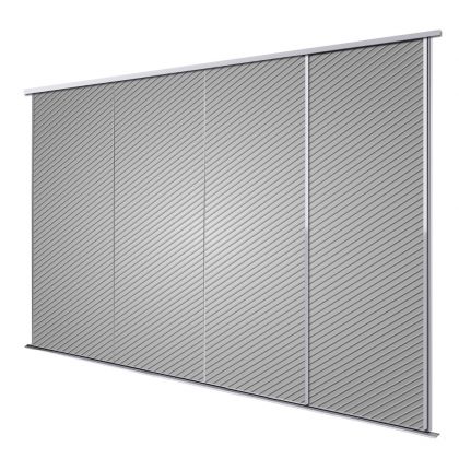 Porte intérieur coulissante 4 vantaux striure