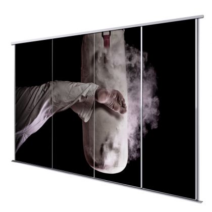 Porte intérieur coulissante 4 vantaux com