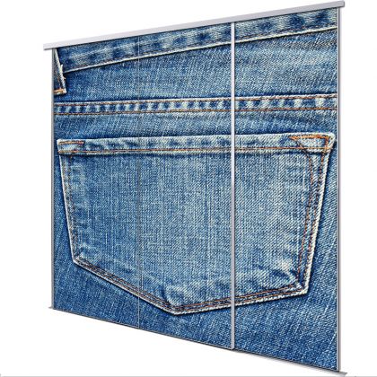 Porte intérieur coulissante 3 vantaux jean