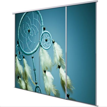 Porte intérieur coulissante 3 vantaux plum