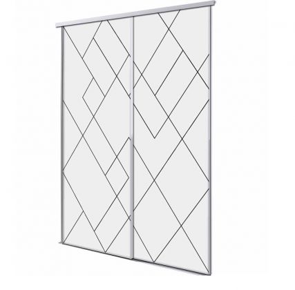 Porte coulissante 2 vantaux Single