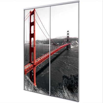 Porte intérieur coulissante 2 vantaux Golden Gate Bridge