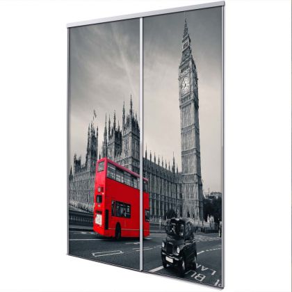 Porte intérieur coulissante 2 vantaux Big ben