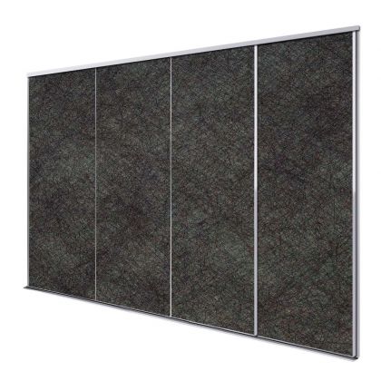 Porte intérieur coulissante 4 vantaux alaska gris fonce