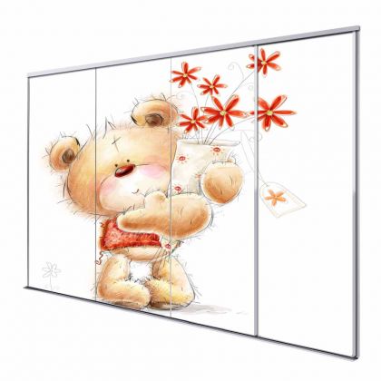 Porte coulissante 4 vantaux Bear cub