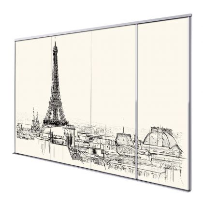 Porte intérieur coulissante 4 vantaux paris