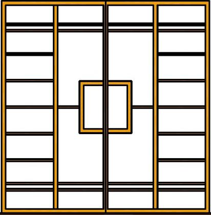 Portes coulissantes JURAMIE en 4 vantaux modele 1