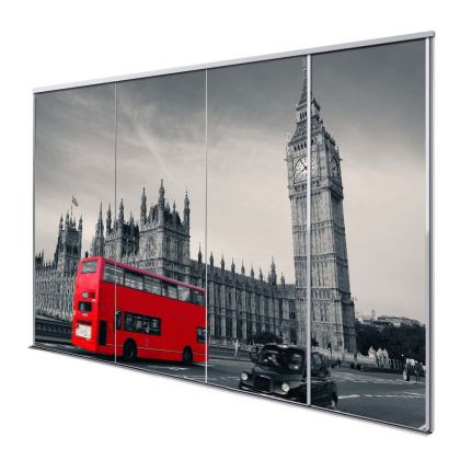 Porte intérieur coulissante 4 vantaux Big ben