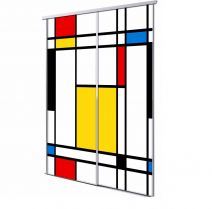 Porte coulissante 2 vantaux Mondriana