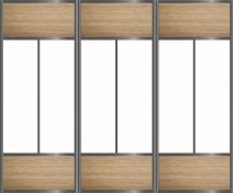 Porte coulissante keno 3 vantaux en ch&ecirc;ne