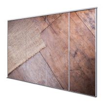 Porte int&eacute;rieur coulissante 4 vantaux Toileparq