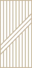 Claustra bois 3 diagonales et 11 lames droites en ch&ecirc;ne Mod&egrave;le SHIGATSU
