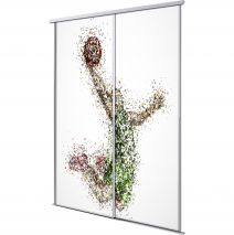 Porte int&eacute;rieur coulissante 2 vantaux bask