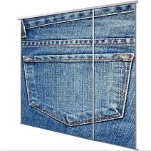 Porte int&eacute;rieur coulissante 3 vantaux jean
