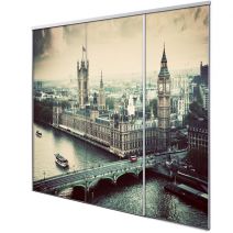 Porte int&eacute;rieur coulissante 3 vantaux Big ben 2