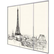 Porte int&eacute;rieur coulissante 3 vantaux paris