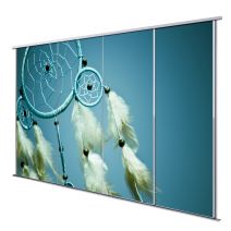Porte int&eacute;rieur coulissante 4 vantaux plum