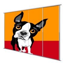 Porte int&eacute;rieur coulissante 4 vantaux dog
