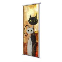Porte int&eacute;rieur coulissante 1 vantail chat