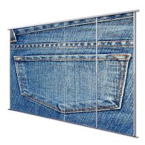Porte int&eacute;rieur coulissante 4 vantaux jean