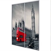 Porte int&eacute;rieur coulissante 2 vantaux Big ben