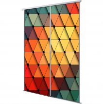 Porte int&eacute;rieur coulissante 2 vantaux reza