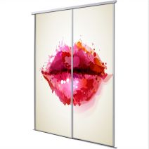 Porte int&eacute;rieur coulissante 2 vantaux bouche