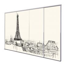 Porte int&eacute;rieur coulissante 4 vantaux paris