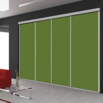 Porte de placard coulissante 4 vantaux nuances vert