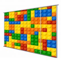 Porte coulissante 4 vantaux Bricks