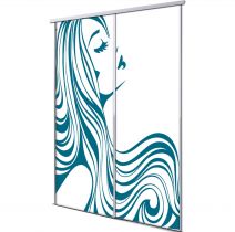 Porte int&eacute;rieur coulissante 2 vantaux wom